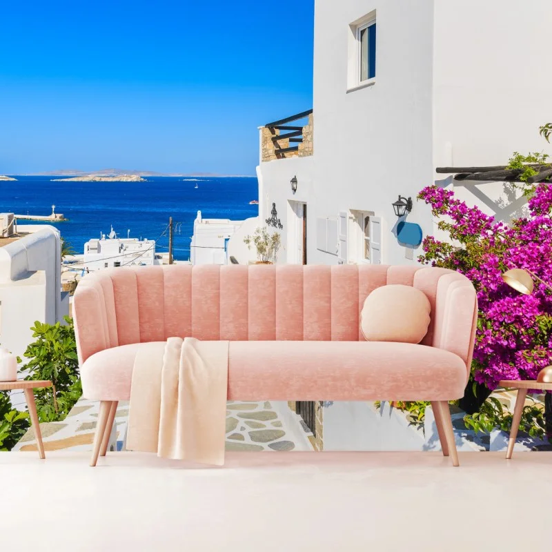 Fotomural paseo luminoso en Mykonos
