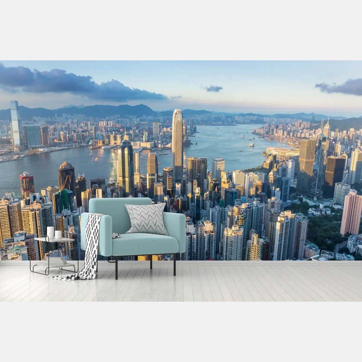 Fotomural atardecer sobre Hong Kong: horizonte urbano dorado – Pixers® Fotomural atardecer sobre Hong Kong: horizonte urbano dorado – Pixers®