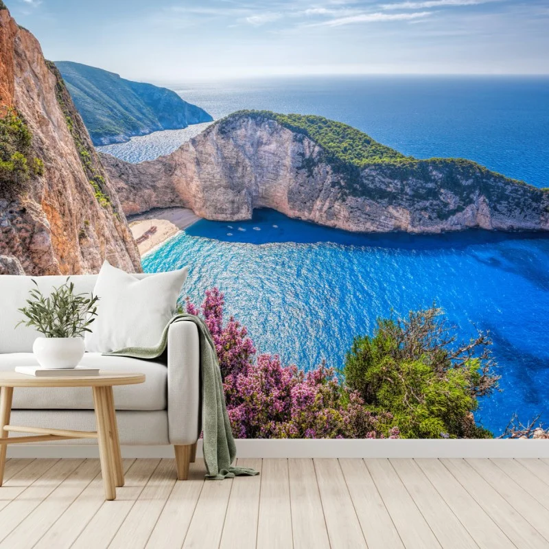 Fotomural vista panorámica de Navagio en Zakynthos