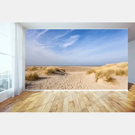 Fotomural dunas serenas en la costa de Alemania – Pixers®