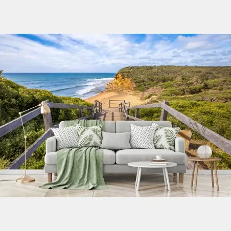 Fotomural pasarela hacia Bells Beach, Victoria – Pixers®