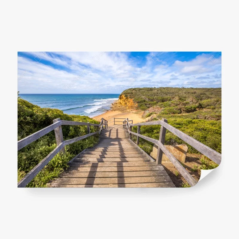 Fotomural pasarela hacia Bells Beach, Victoria