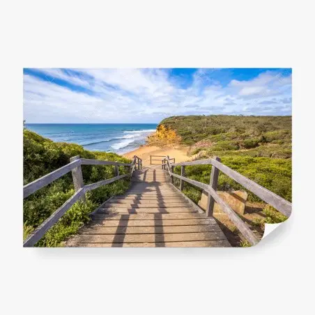 Fotomural pasarela hacia Bells Beach, Victoria – Pixers®