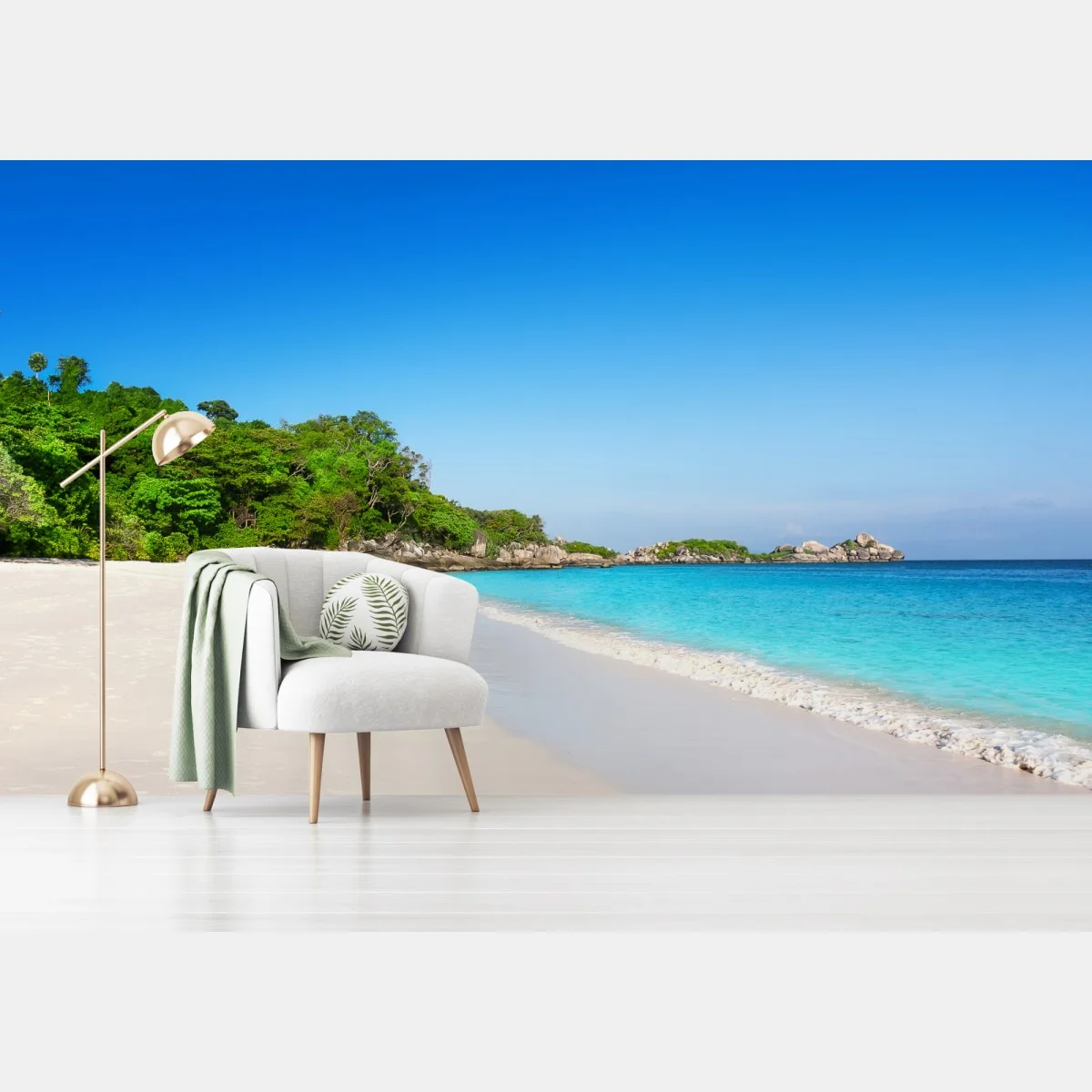 Fotomural playa tropical de arena blanca y aguas turquesa – Pixers® Fotomural playa tropical de arena blanca y aguas turquesa – Pixers®