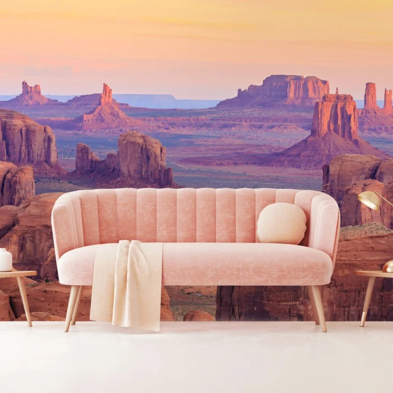 Fotomural amanecer sobre mesas rojizas del desierto