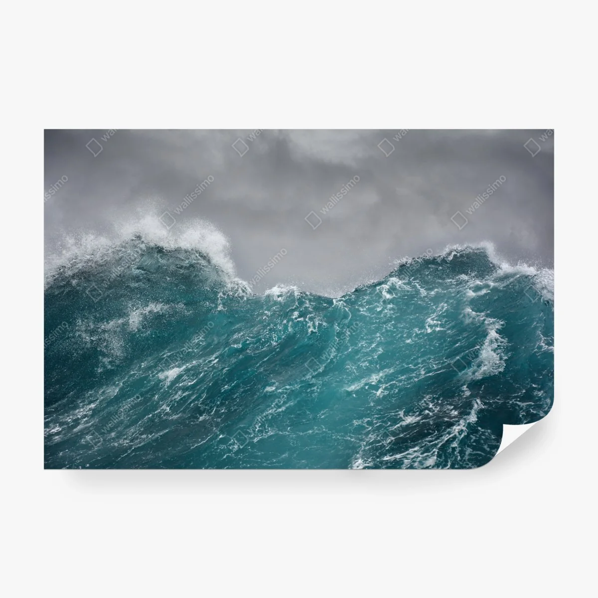 Fotomural ola tempestuosa en mar abierto – Pixers®