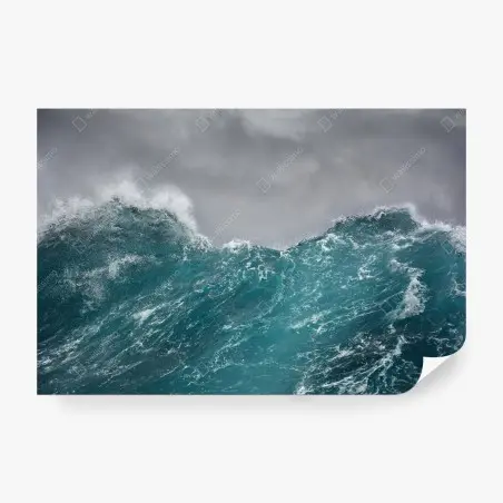 Fotomural ola tempestuosa en mar abierto – Pixers®