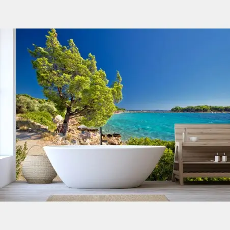 Fotomural escapada turquesa en la isla de Murter, Croacia – Pixers®