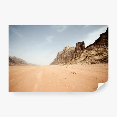 Fotomural silencio del desierto en Wadi Rum, Jordania – Pixers®