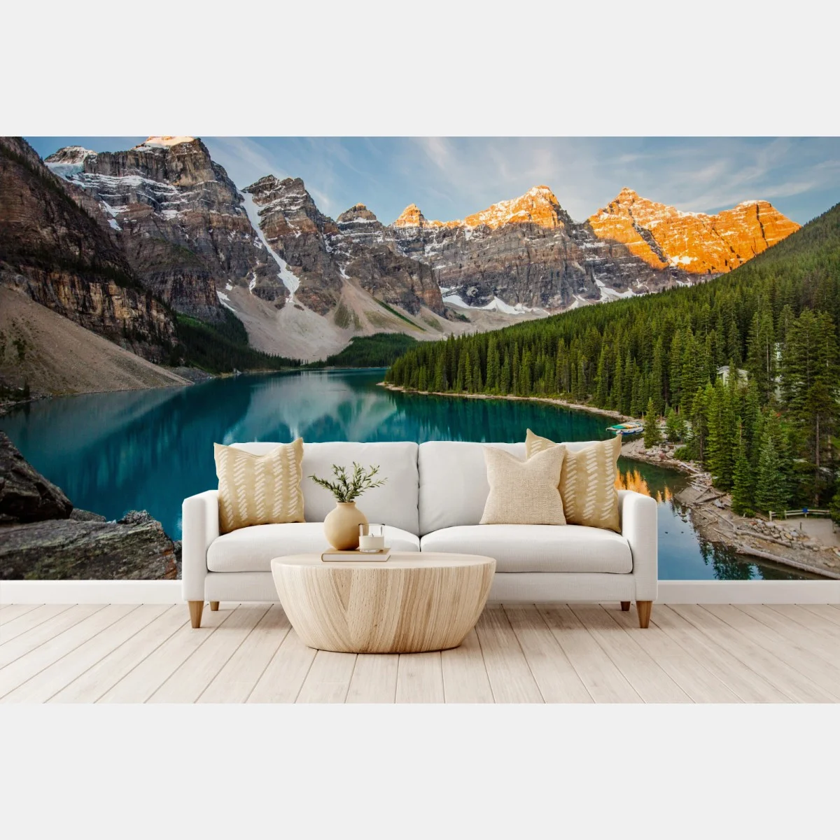 Fotomural amanecer en Moraine Lake – Pixers® Fotomural amanecer en Moraine Lake – Pixers®