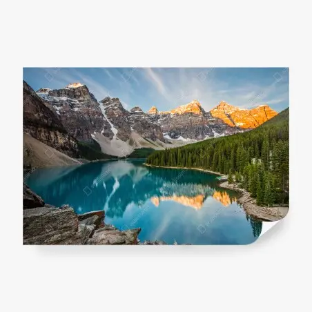 Fotomural amanecer en Moraine Lake – Pixers®
