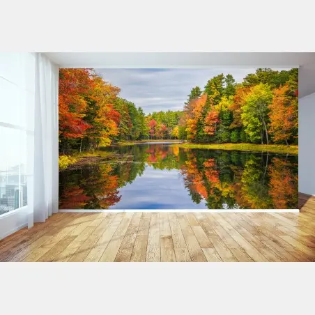 Fotomural reflejos otoñales en Nueva Inglaterra – Pixers®