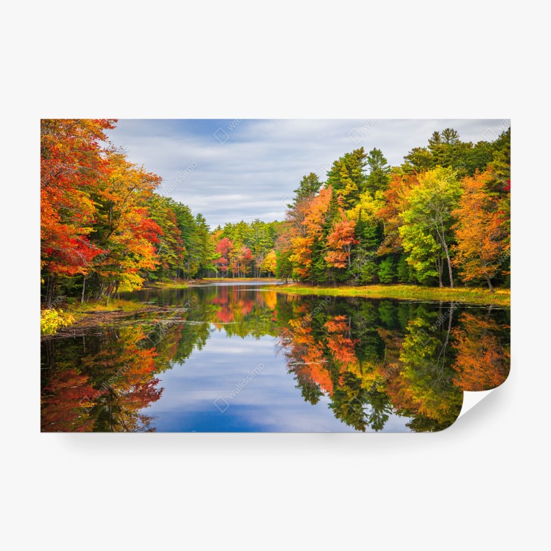 Fotomural reflejos otoñales en Nueva Inglaterra