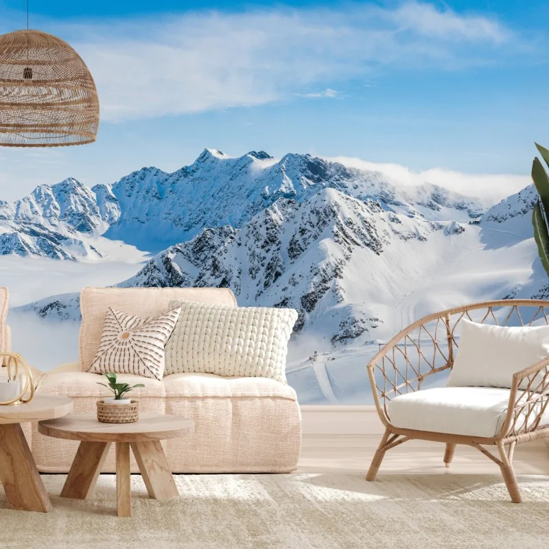 Fotomural panorama nevado de Kaunertal, Austria
