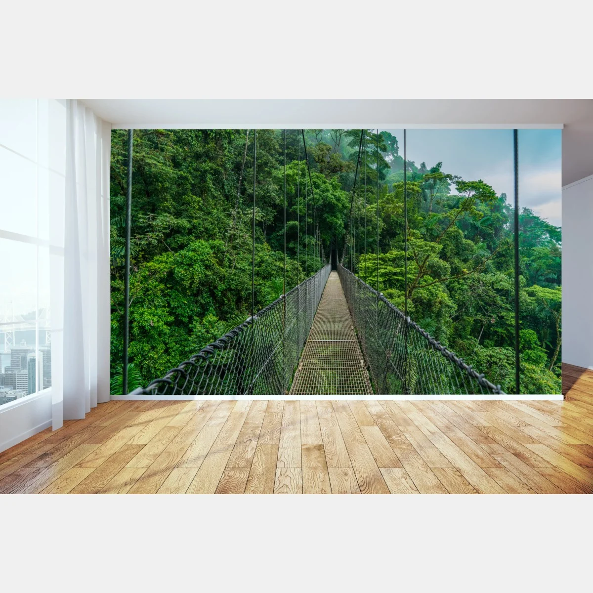 Fotomural pasarela colgante sobre la selva tropical – Pixers® Fotomural pasarela colgante sobre la selva tropical – Pixers®