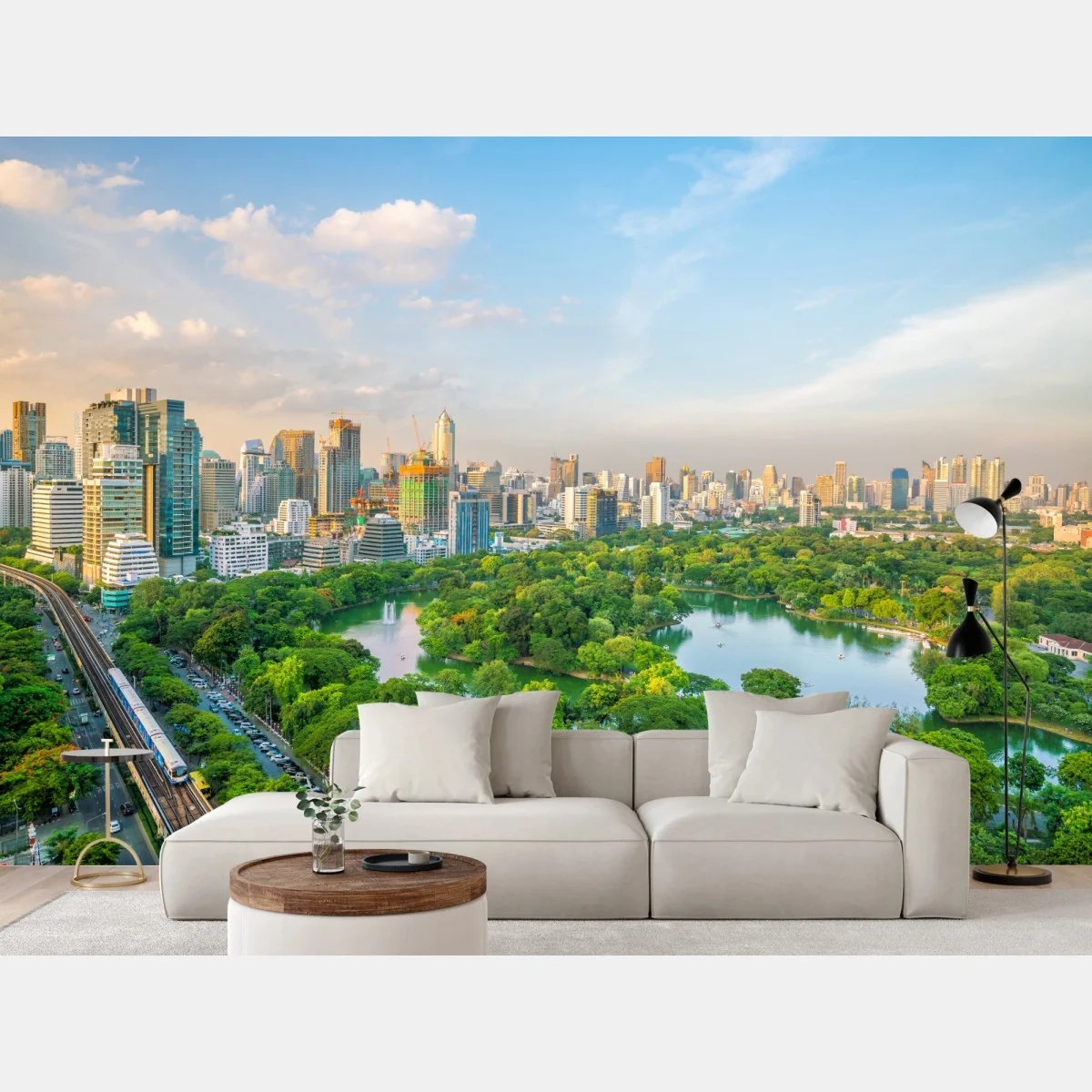 Fotomural panorama urbano con Lumpini en Bangkok – Pixers® Fotomural panorama urbano con Lumpini en Bangkok – Pixers®