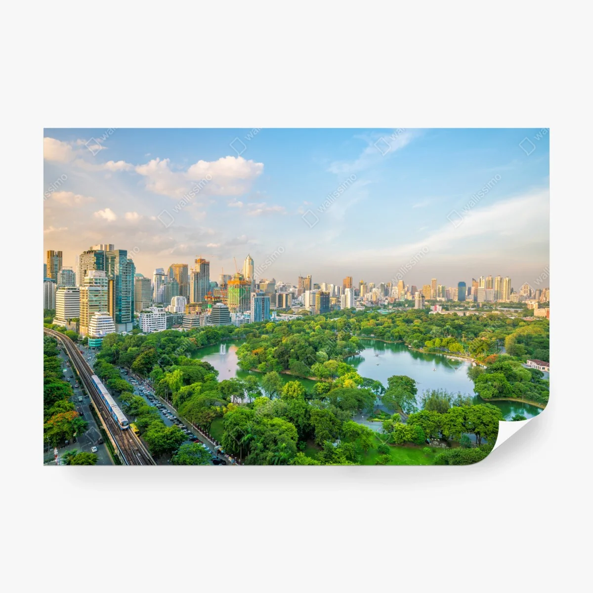 Fotomural panorama urbano con Lumpini en Bangkok – Pixers® Fotomural panorama urbano con Lumpini en Bangkok – Pixers®