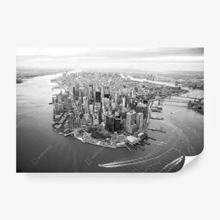 Fotomural atardecer aéreo en Manhattan – Pixers®