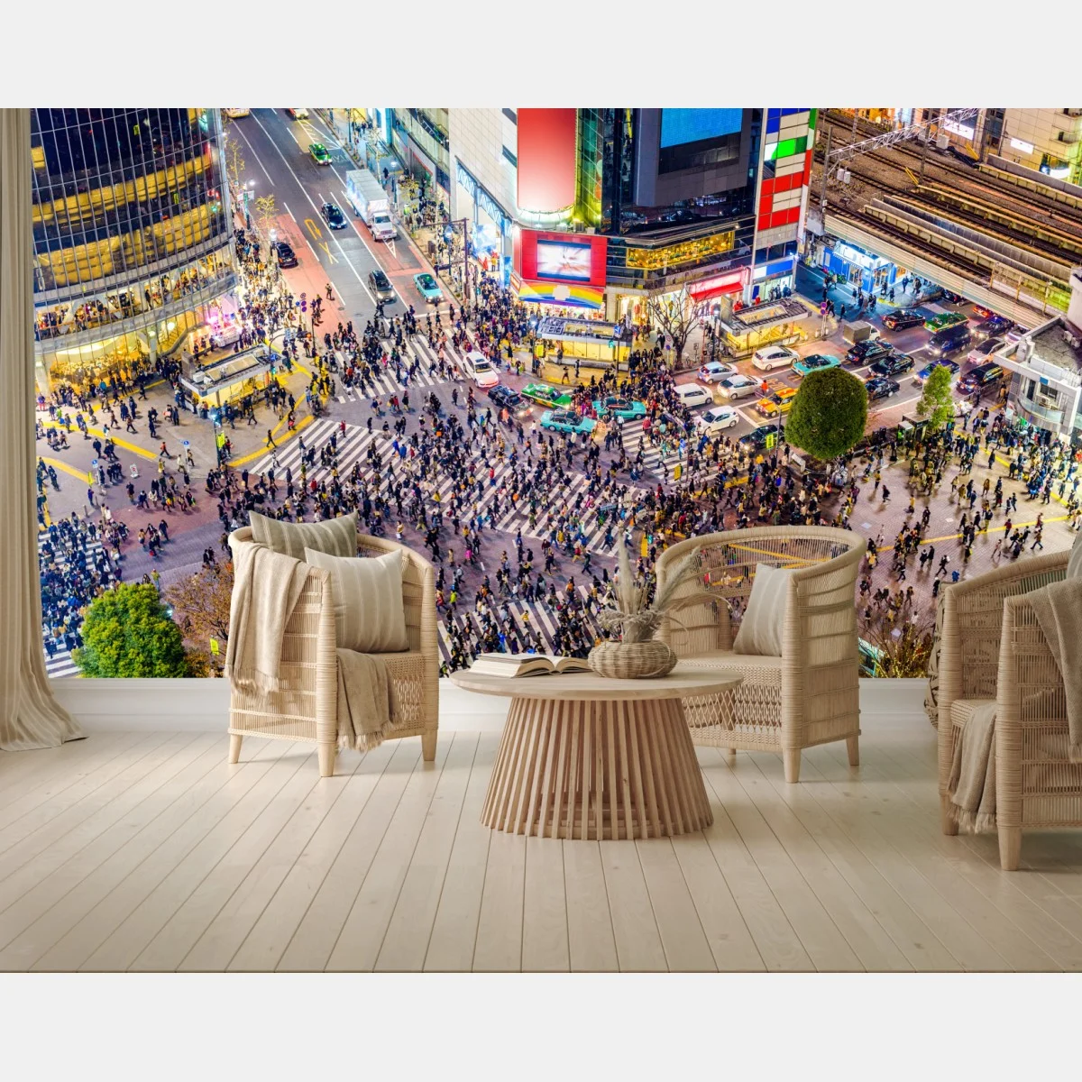 Fotomural vibrante cruce de Shibuya por la noche – Pixers® Fotomural vibrante cruce de Shibuya por la noche – Pixers®