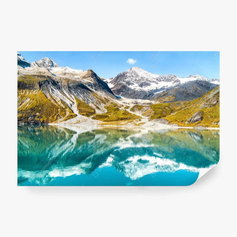 Fotomural reflejos alpinos en lago turquesa