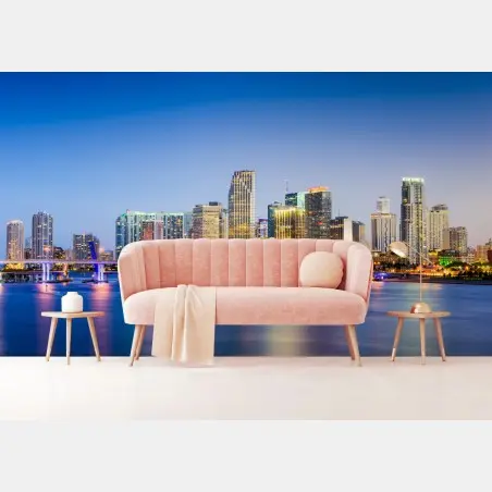 Fotomural crepúsculo urbano en Miami – Pixers®