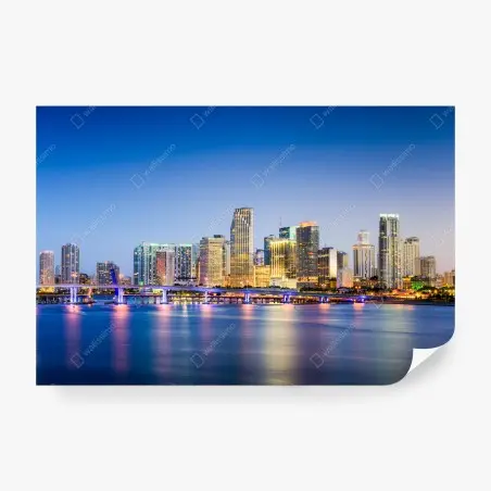 Fotomural crepúsculo urbano en Miami – Pixers®