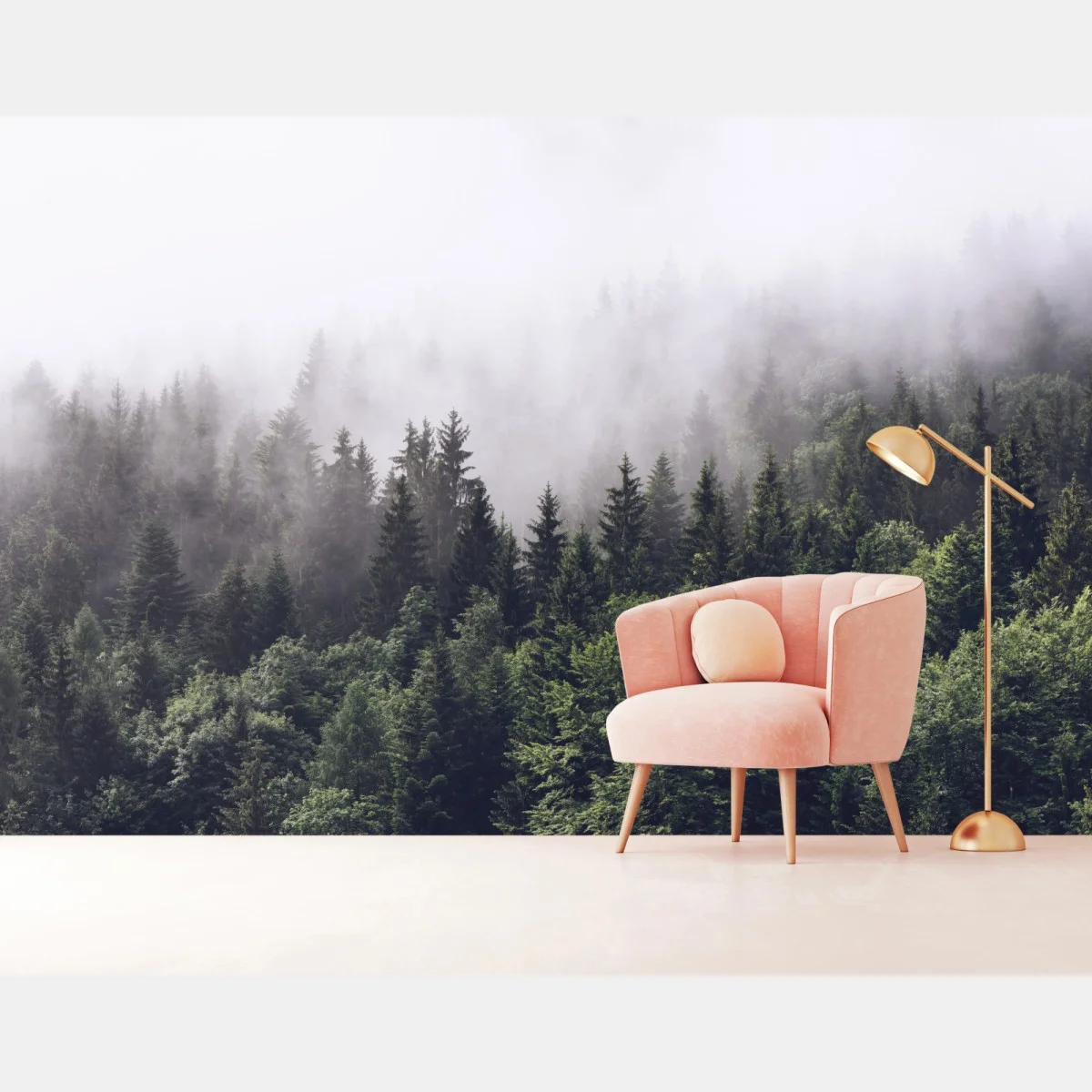 Fotomural bosque montañoso envuelto en niebla – Pixers® Fotomural bosque montañoso envuelto en niebla – Pixers®