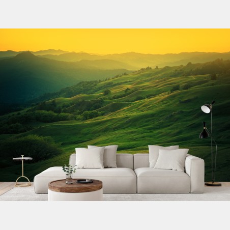 Fotomural vistas doradas de las colinas de California – Pixers®