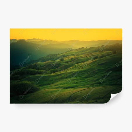Fotomural vistas doradas de las colinas de California – Pixers®