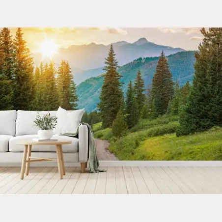 Fotomural paisaje montañoso al atardecer en Colorado – Pixers®