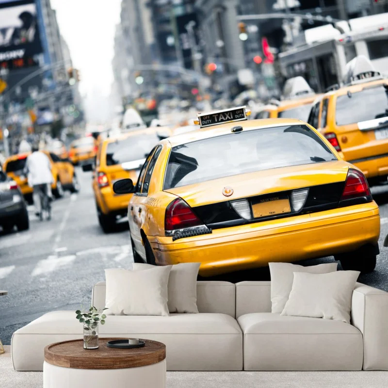 Fotomural taxis amarillos en Nueva York
