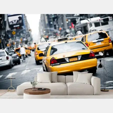 Fotomural taxis amarillos en Nueva York – Pixers®