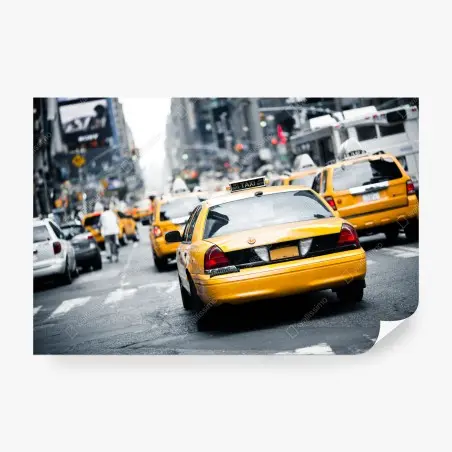 Fotomural taxis amarillos en Nueva York – Pixers®