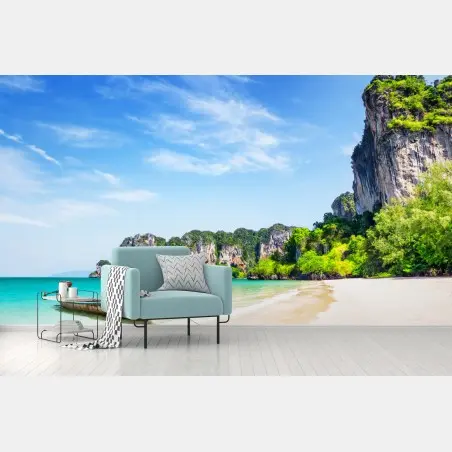 Fotomural escena tropical en Railay, Krabi – Pixers®