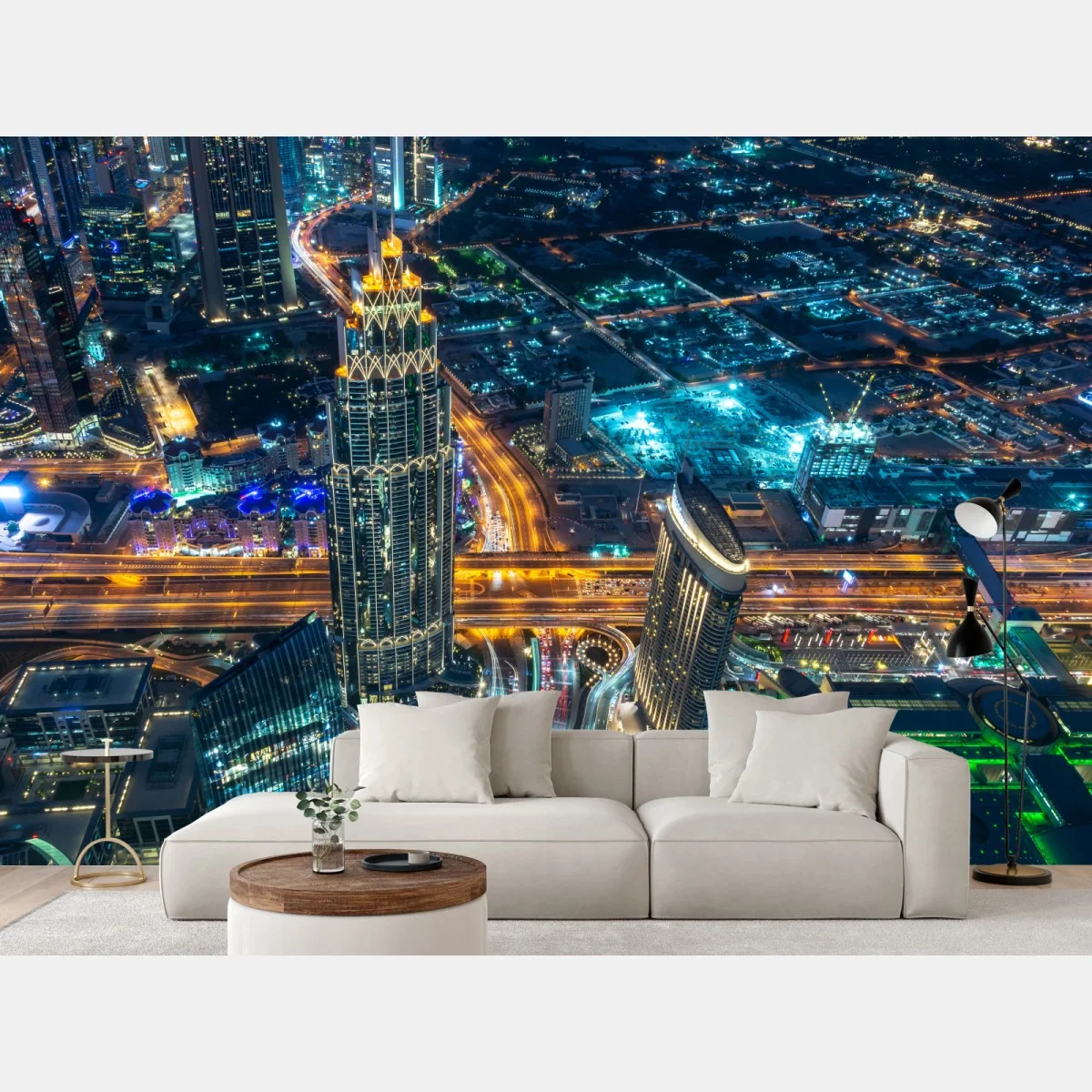 Fotomural panorama nocturno de Dubai desde Burj Khalifa – Pixers® Fotomural panorama nocturno de Dubai desde Burj Khalifa – Pixers®