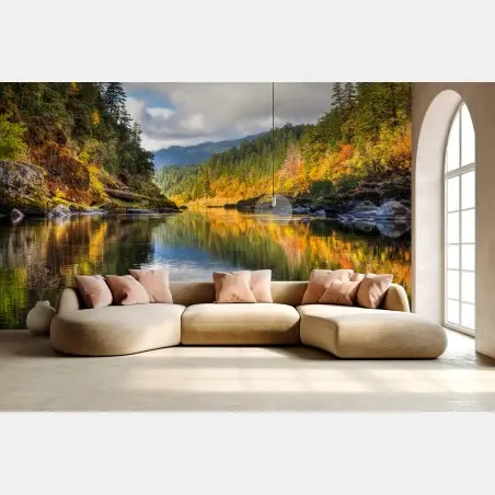 Fotomural reflejos otoñales en Rogue River – Pixers®