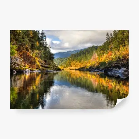Fotomural reflejos otoñales en Rogue River – Pixers®