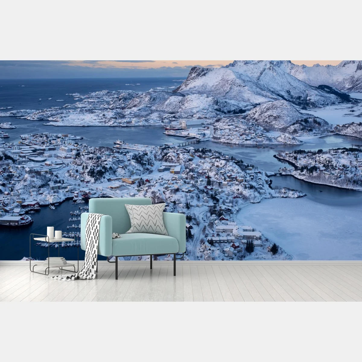 Fotomural amanecer invernal sobre Svolvær – Pixers® Fotomural amanecer invernal sobre Svolvær – Pixers®