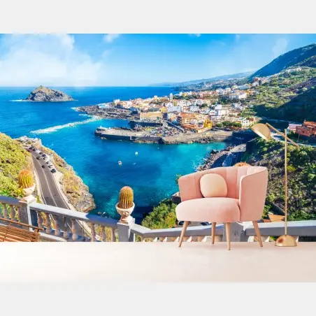 Fotomural vista costera de Garachico, Tenerife – Pixers®