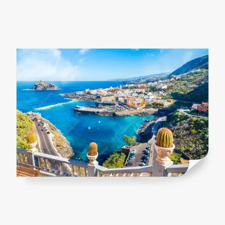 Fotomural vista costera de Garachico, Tenerife – Pixers®