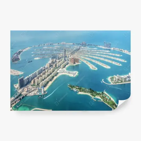 Fotomural panorama costero de Palm Jumeirah, Dubái – Pixers®