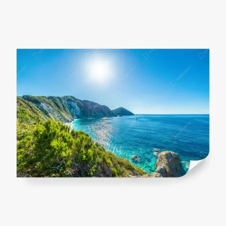 Fotomural panorámica costera de Sansone en la isla de Elba – Pixers®