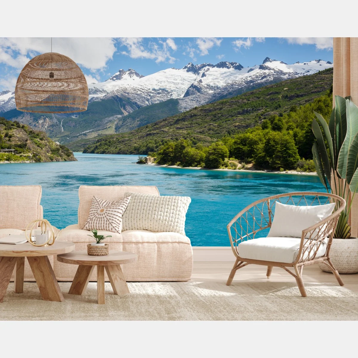 Fotomural paisaje de montañas nevadas y aguas turquesas – Pixers® Fotomural paisaje de montañas nevadas y aguas turquesas – Pixers®