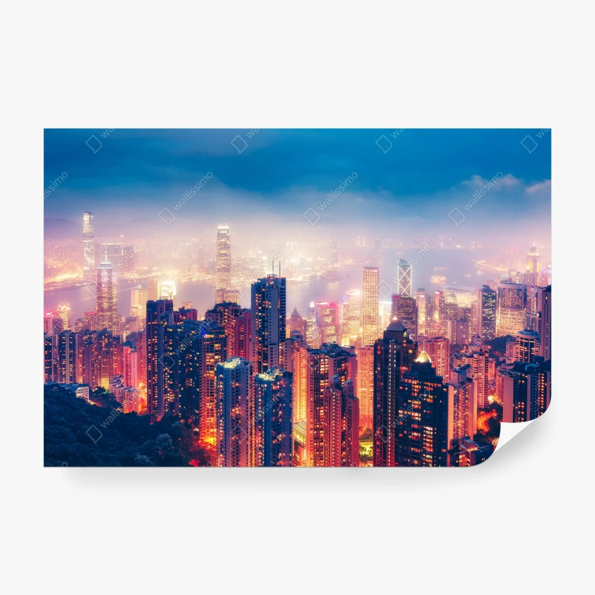 Fotomural panorámica nocturna vibrante de Hong Kong desde Victoria Peak – Pixers® Fotomural panorámica nocturna vibrante de Hong Kong desde Victoria Peak – Pixers®
