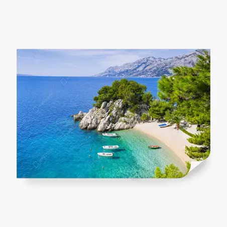 Fotomural cala paradisíaca de aguas turquesa – Pixers®
