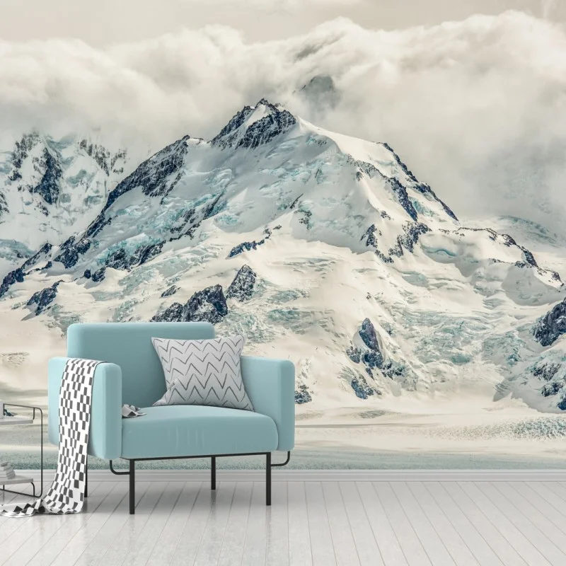 Fotomural impresionante paisaje glaciar en tonos fríos