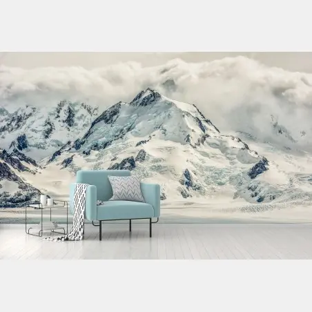 Fotomural impresionante paisaje glaciar en tonos fríos – Pixers®