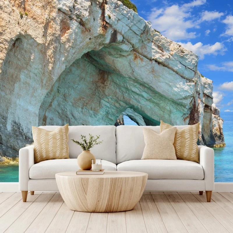 Fotomural cuevas azules de Zakynthos, Grecia