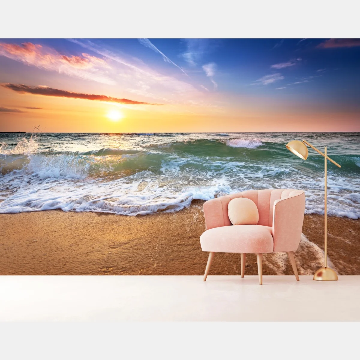 Fotomural atardecer dorado en la costa – Pixers® Fotomural atardecer dorado en la costa – Pixers®