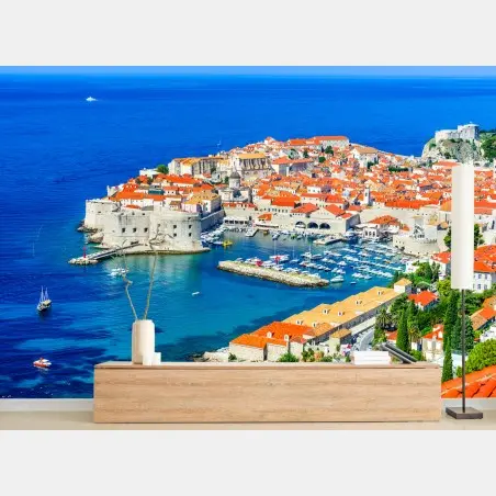 Fotomural impresión panorámica de Dubrovnik y la costa dálmata – Pixers®
